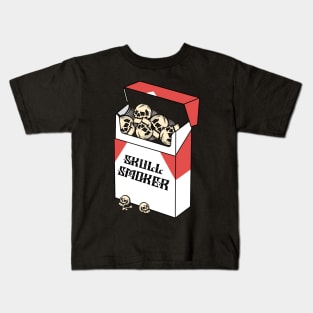 Smoke or DEATH, Smoking Skull, Smoking Skeleton, Cigarette Skull, Cigarette Skeleton Kids T-Shirt